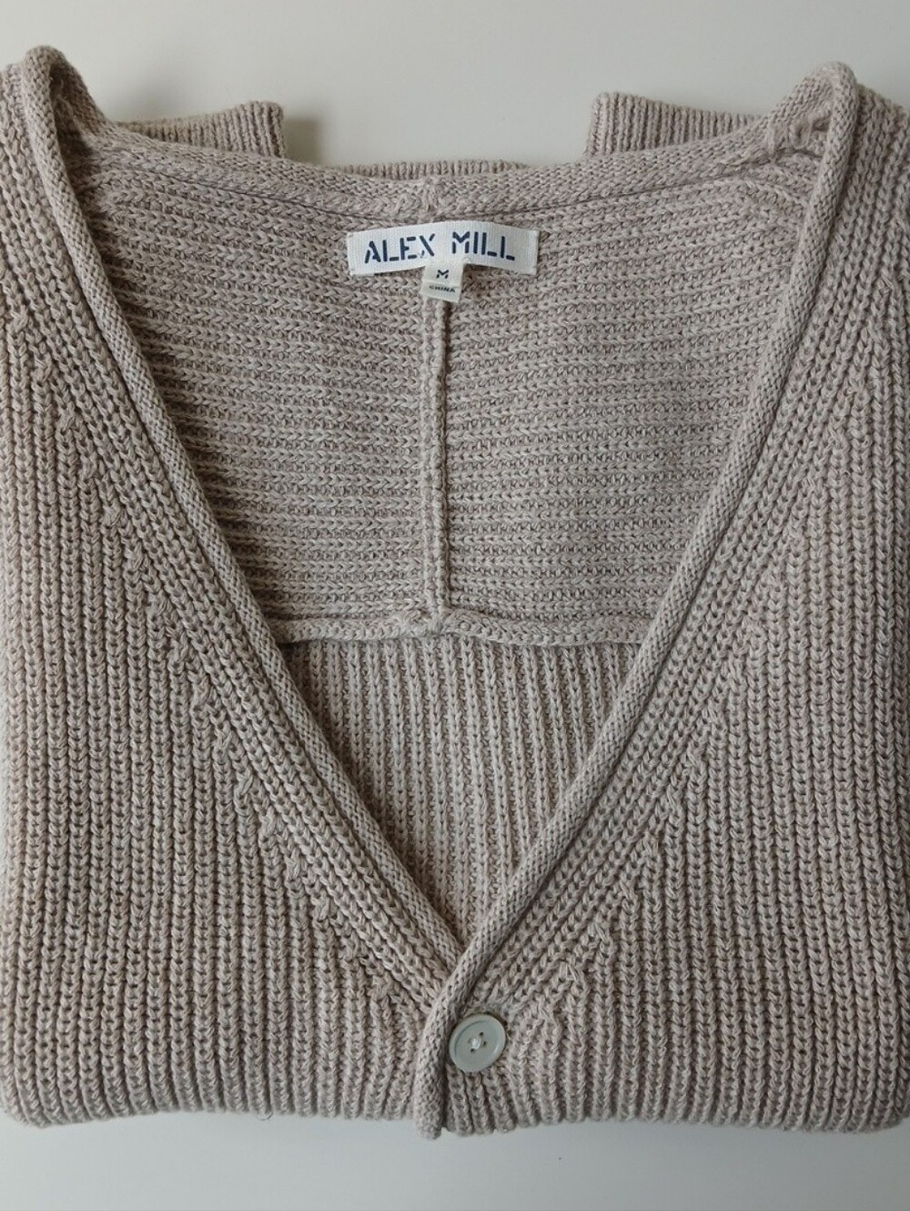 Alex Mill Eldridge Button Front Sweater Vest Oatmeal Women's Medium - Picture 6 of 6